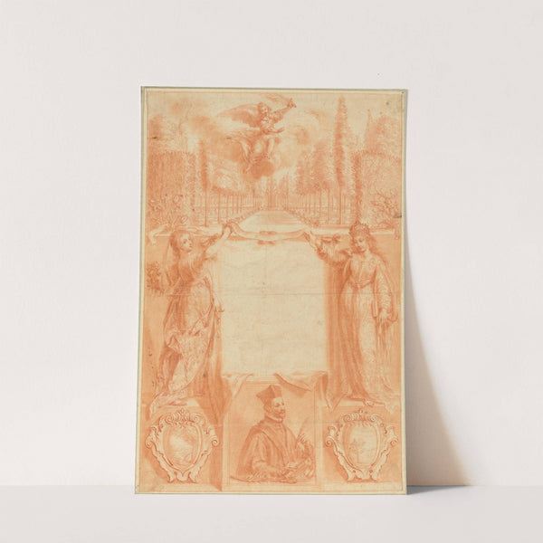 A Design for a Frontispiece; ‘Viridarium sacrae ac profanae eruditionis’ by Grégoire Huret