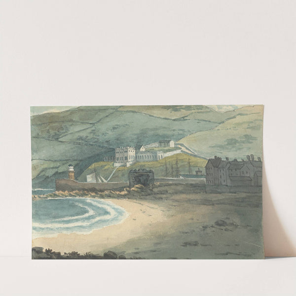 A Desolate Harbor Surrounded by Moors by Thomas Bradshaw