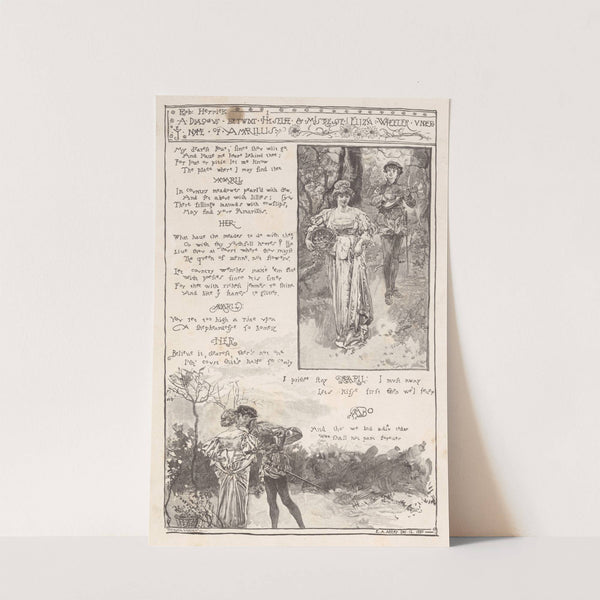 A Dialogue Betwixt Himself, and Mistress Eliza Wheeler by Robert Herrick (1880) by Edwin Austin Abbey