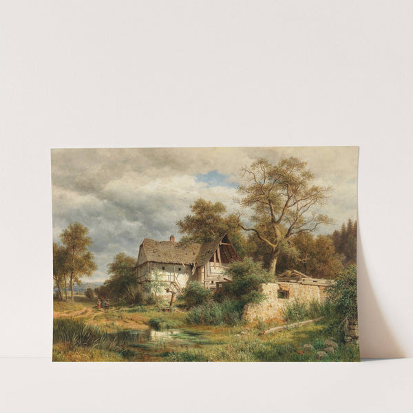 A Dilapidated Farmyard in the Laabach Valley near Kaumberg by Ludwig Halauska