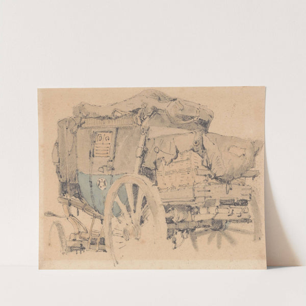 A Diligence, Facing Left by Samuel Prout