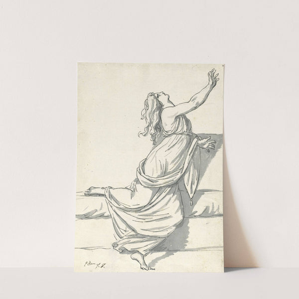 A Distraught Woman with Her Head Thrown Back by Jacques Louis David