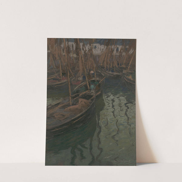 A Dock Harmony-Fishing Boats by Charles Fromuth