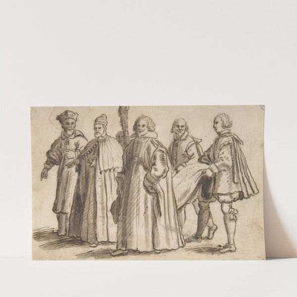 A Doge of Venice with a Cardinal, a Councillor and Servants Bearing the Train by Bernardino Rodriguez