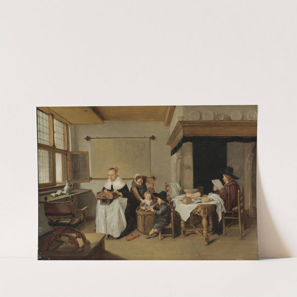 A Domestic Interior With a Family by Quirijn Van Brekelenkam
