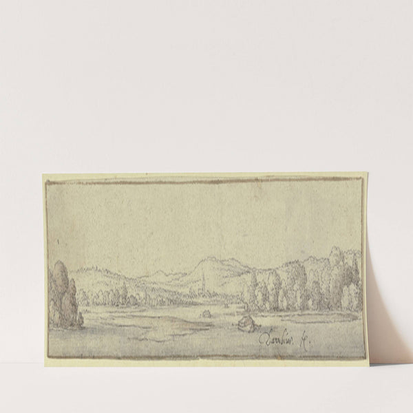 A Donau landscape by Wenceslaus Hollar