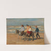 A donkey ride on the beach of Scheveningen by Isaac Israëls