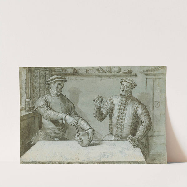 A Double Portrait of Hans Furraht and Jacob von der Burch by Ludger Tom Ring the Younger