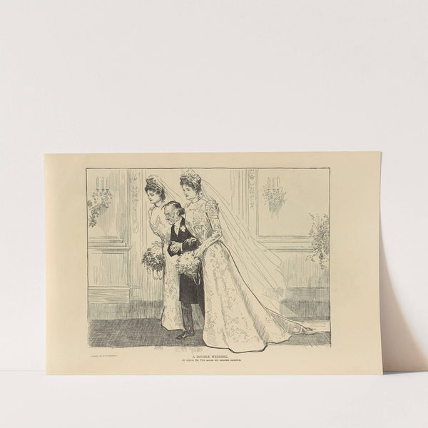 A double wedding (1893-1900) by Charles Dana Gibson
