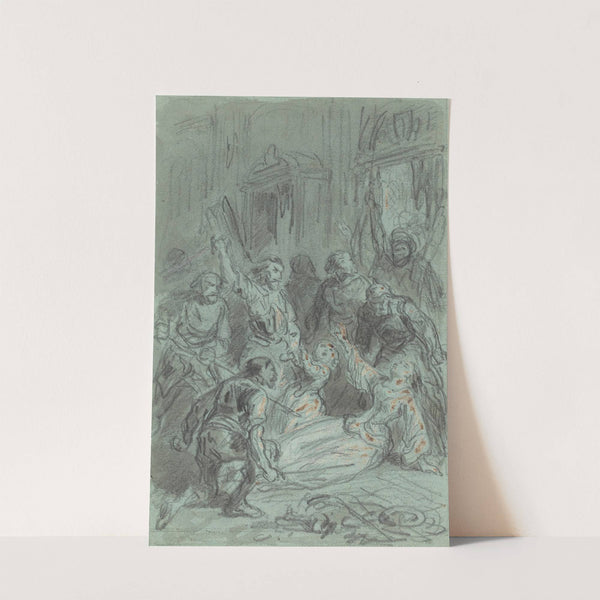 A Dramatic Scene with a Fainting Woman by Gustave Doré