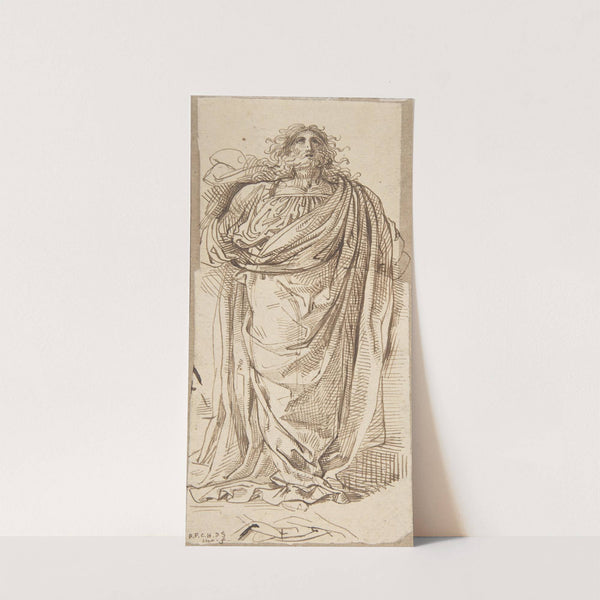 A Draped Bearded Man Looking Up by David Humbert de Superville