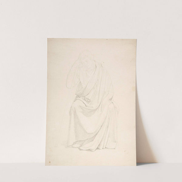 A Drapery Study of a Seated Man early (19th century) by Johann Friedrich Overbeck