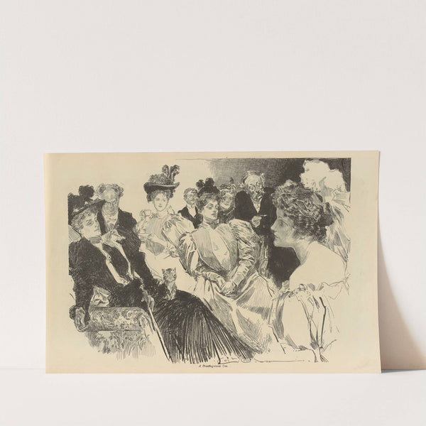 A Drawing-room Tea (1893-1900) by Charles Dana Gibson