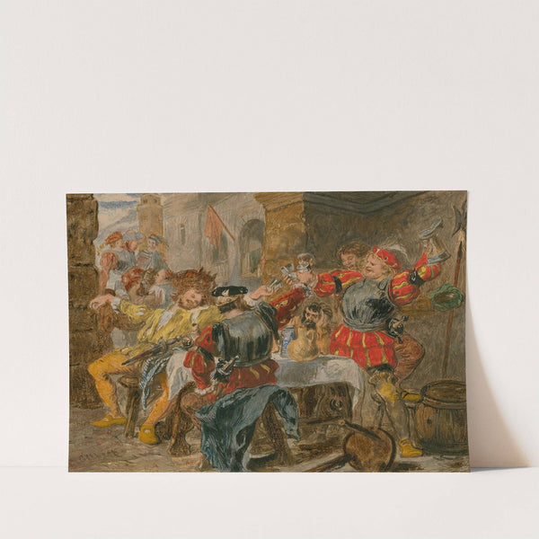 A drinking scene by Frederick Gilbert