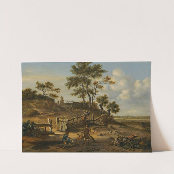 A Dune Landscape With Falconers (1667) by Jan Wijnants