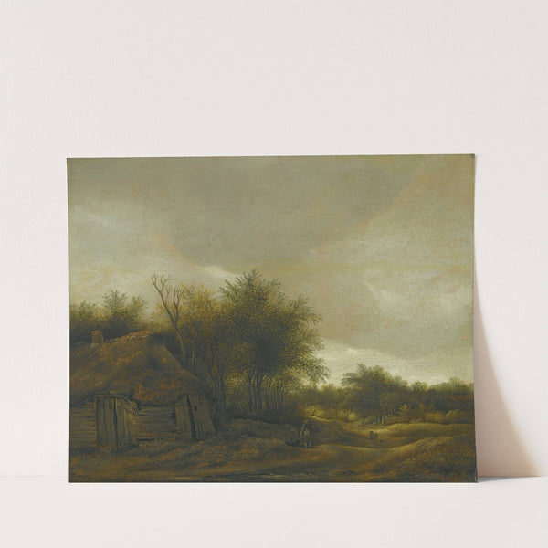 A Dune Landscape With Figures On A Sandy Path Near A Cottage (1647) by Guillam Dubois