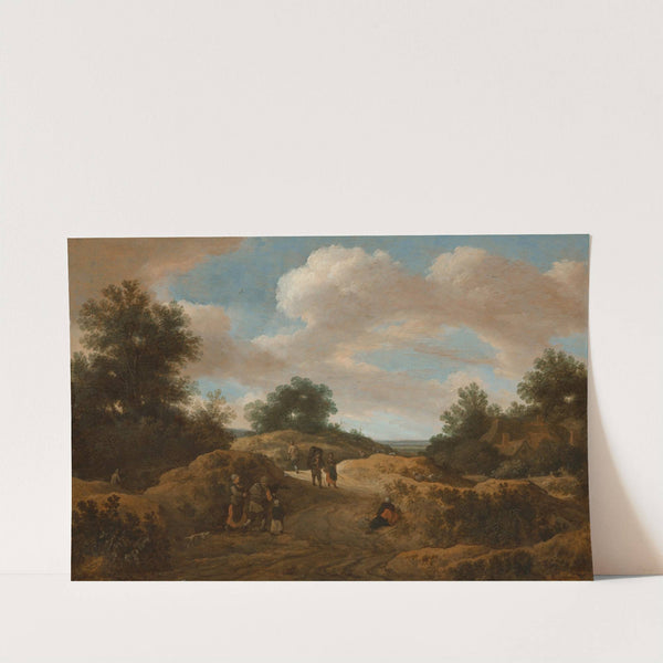 A dune landscape with figures on a track (1657) by Pieter de Molijn