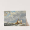 A Dutch Barge Offshore Amid Small Vessels in a Stiff Breeze by Hermanus Koekkoek