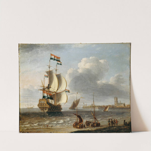 A Dutch East-Indiaman off Hoorn by Laureys a Castro