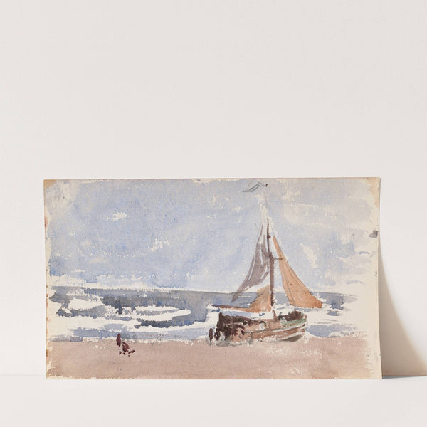 A Dutch Fishing Boat on the Shore (1886) by Nathaniel Hone the Younger