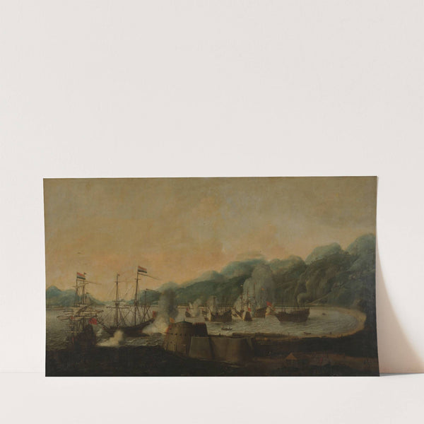 A Dutch Squadron under the Command of Cornelis Simonsz van der Veer Carrying Out a Surprise Attack on Three Portuguese Galleons in the Bay of Goa Velha (1653) by Hendrick van Anthonissen