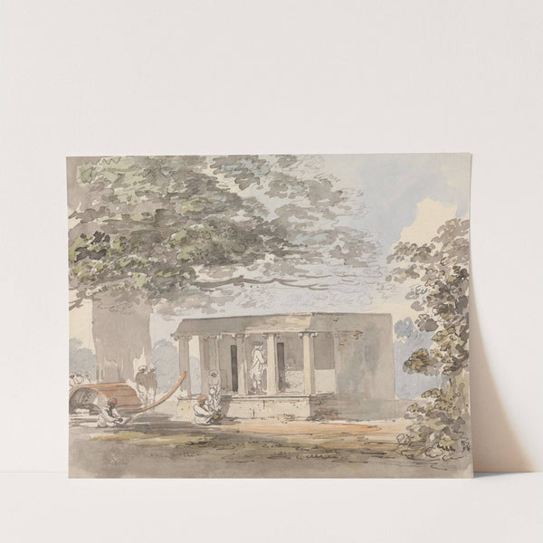 A European Gentleman Entering a Bungalow in India by Samuel Davis