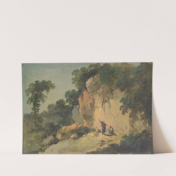 À falaises (Pastoral Landscape). by Jean-Baptiste Pillement