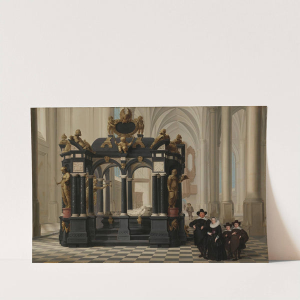 A Family beside the Tomb of Prince William i in the Nieuwe Kerk, Delft by Dirck Van Delen