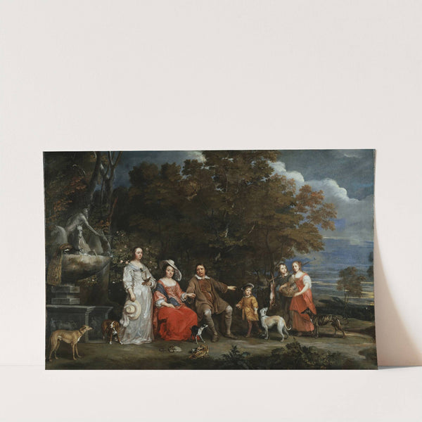 A Family Group in a Landscape Southern Netherlands by Gonzales Coques