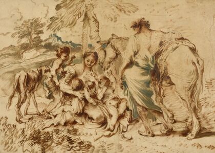 A Family in a Desert Landscape