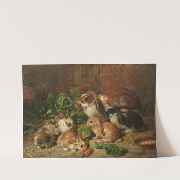 A family of rabbits by Alfred Richardson Barber