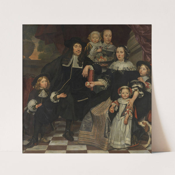 A family on the terrace of a country house (1669) by Hendrick Ten Oever