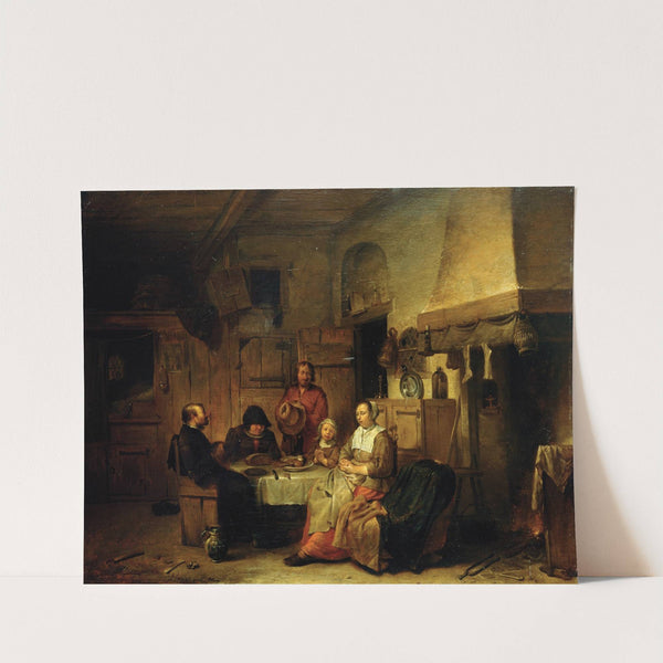 A Family Praying at the Midday Meal by Egbert Van Heemskerck