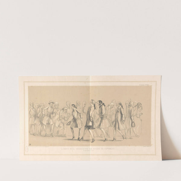 A Fancy Ball, Winding up with Sir Roger de Coverley, in Appropriate Costume. (1846) by John Doyle