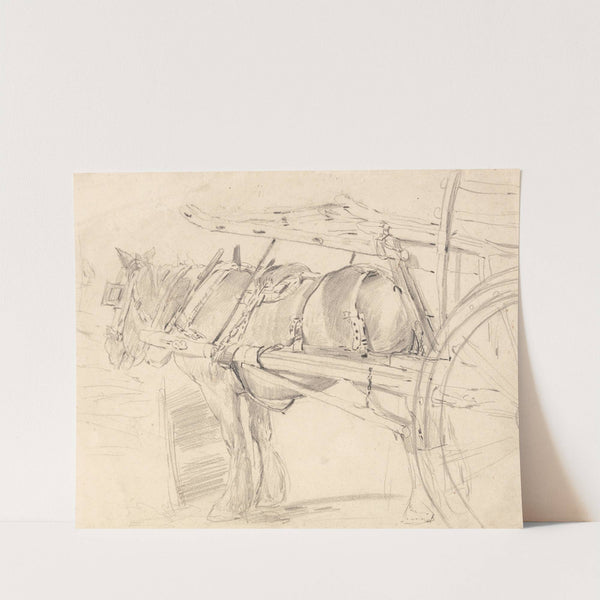 A Farm Horse, Harnessed to a Cart, Executed at or Near Canterbury (c. 1835) by Thomas Sidney Cooper