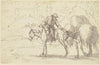 A farmer on a horse