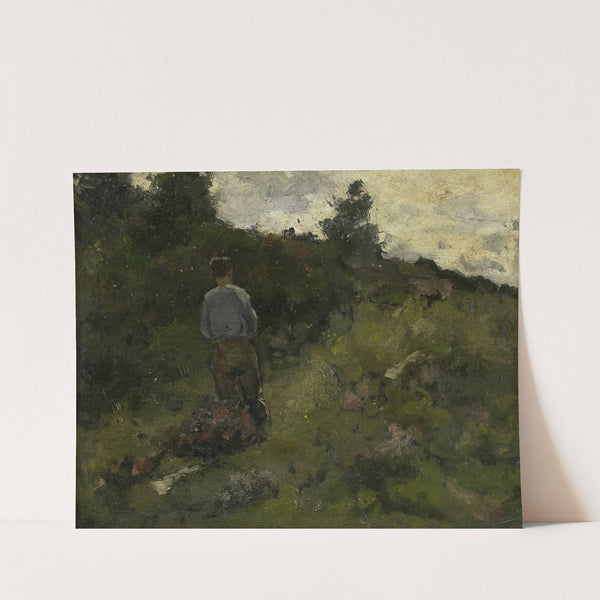 A Farmer walking along the Fringe of a Wood by Richard Nicolaüs Roland Holst