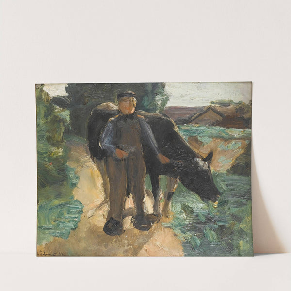 A farmer with his cow (1884) by Max Liebermann