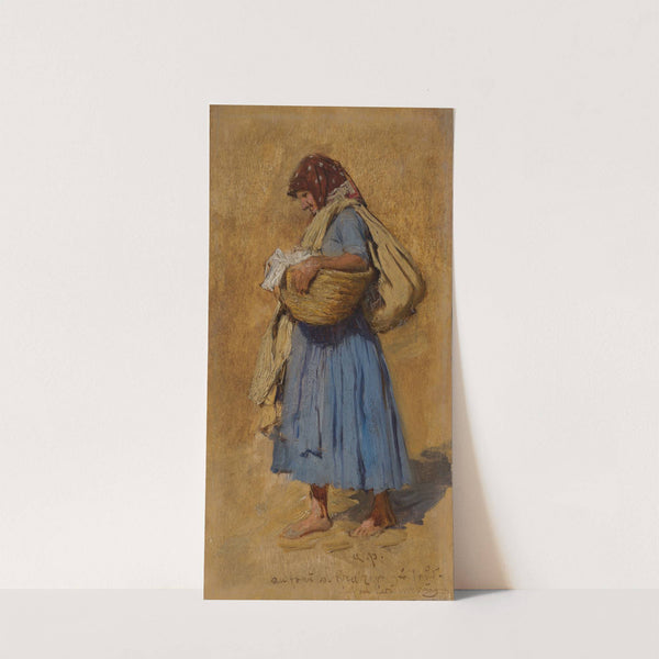 A Farmer’s Wife Blowing her Nose (circa 1870-1875) by August von Pettenkofen