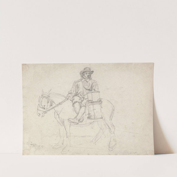 A Farmhand Riding Side-saddle, Carrying an Urn by James Ward