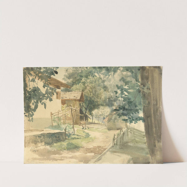 A Farmyard near Merano by Friedrich Eduard Meyerheim