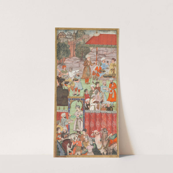 A feast for Babur hosted by his half-brother Jahangir Mirza in Ghazni in May 1505 (c. 1589) by Basavana