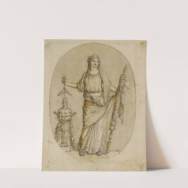 A female allegory, possibly Abundance by Claude Louis Desrais