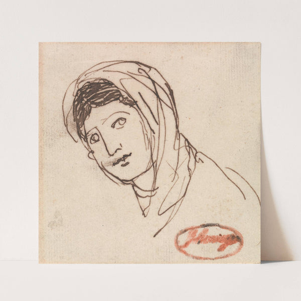 A Female Head by George Romney