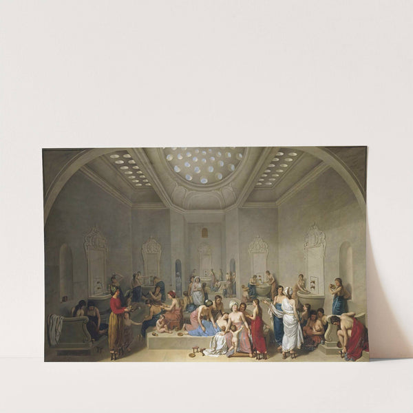 A female Turkish Bath by Jean-Jacques-François Le Barbier