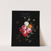 A Festoon of Roses hanging from a Blue Ribbon, with Butterflies and Insects by Carstian Luyckx