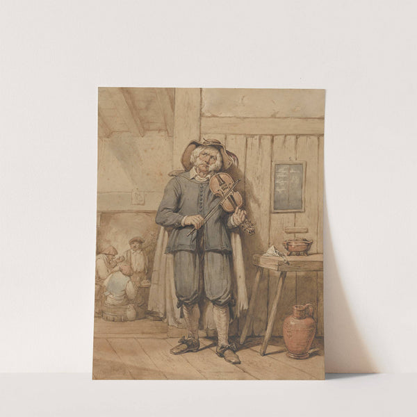 A Fiddler in a Tavern, with Three Men in the Background by Johannes Hendrik van West