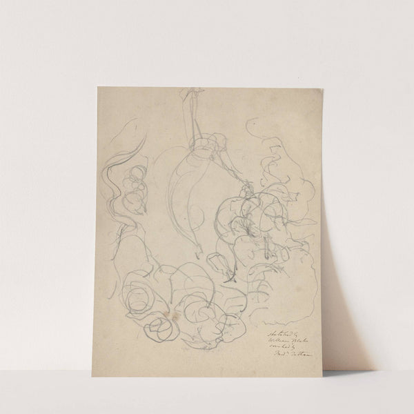 A Figure Ascending in a Glory of Clouds by William Blake