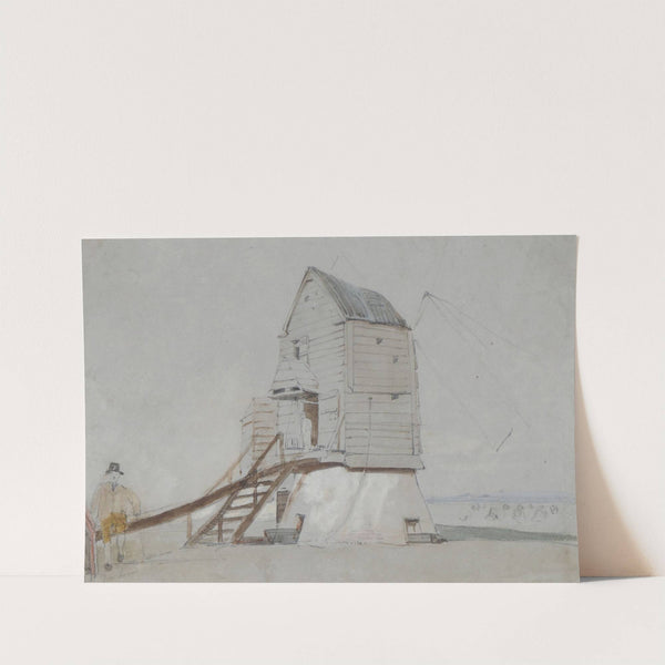 A Figure Beside A Windmill by George Bryant Campion