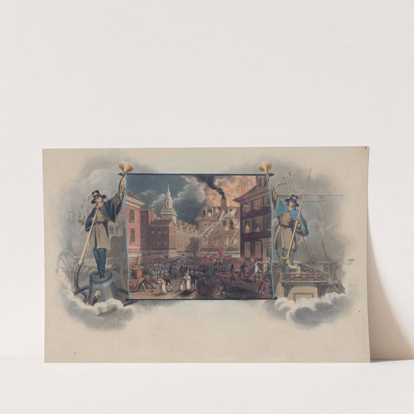 A fire at 7th and Sanson streets in Philadelphia by John Rubens Smith